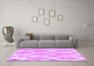 Machine Washable Trellis Purple Modern Area Rugs in a Living Room, wshcon2994pur