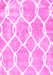 Machine Washable Trellis Pink Modern Rug, wshcon2994pnk