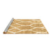 Sideview of Machine Washable Trellis Brown Modern Rug, wshcon2994brn