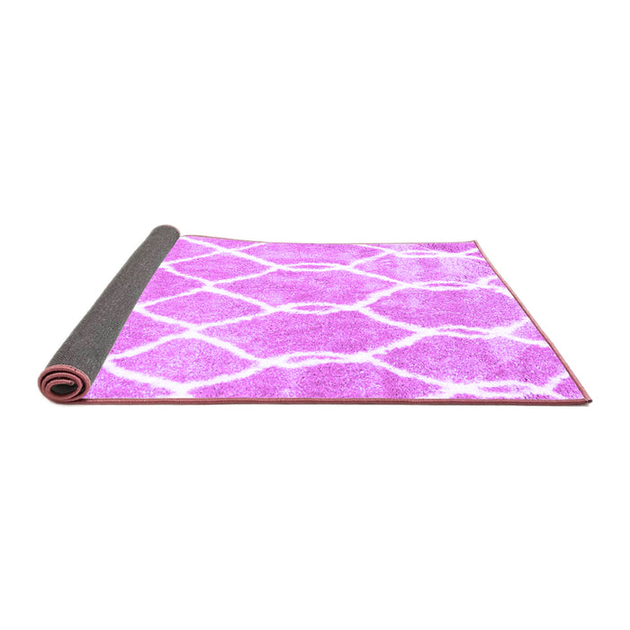 Sideview of Trellis Purple Modern Rug, con2994pur