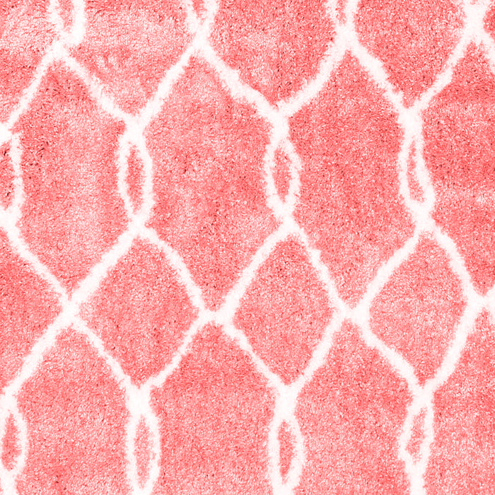 Trellis Red Modern Area Rugs