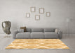 Machine Washable Trellis Brown Modern Rug in a Living Room,, wshcon2994brn