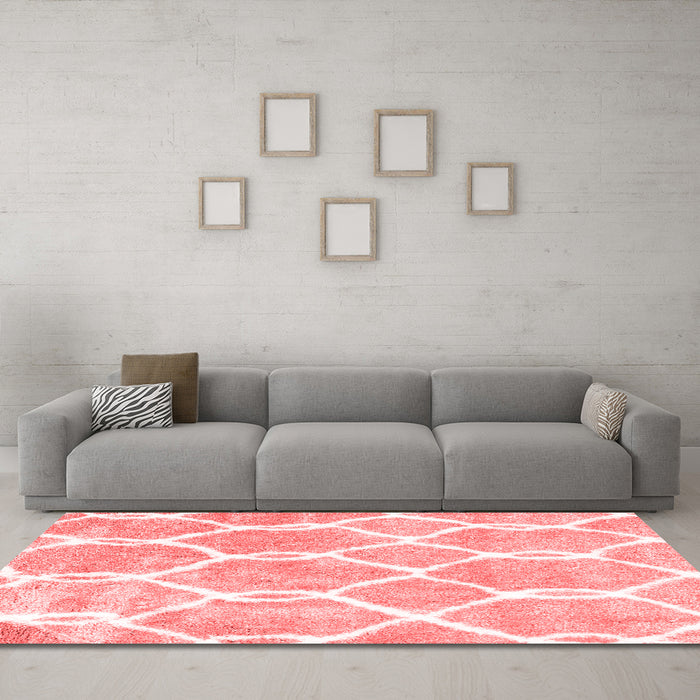 Modern Red Washable Rugs