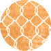 Square Trellis Orange Modern Rug, con2994org