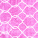 Square Machine Washable Trellis Pink Modern Rug, wshcon2994pnk