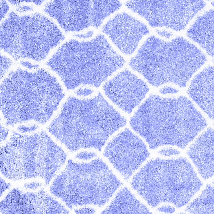 Square Machine Washable Trellis Blue Modern Rug, wshcon2994blu