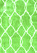 Serging Thickness of Machine Washable Trellis Green Modern Area Rugs, wshcon2994grn