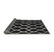 Thickness of Contemporary Cloudy Gray Trellis Rug, con2995