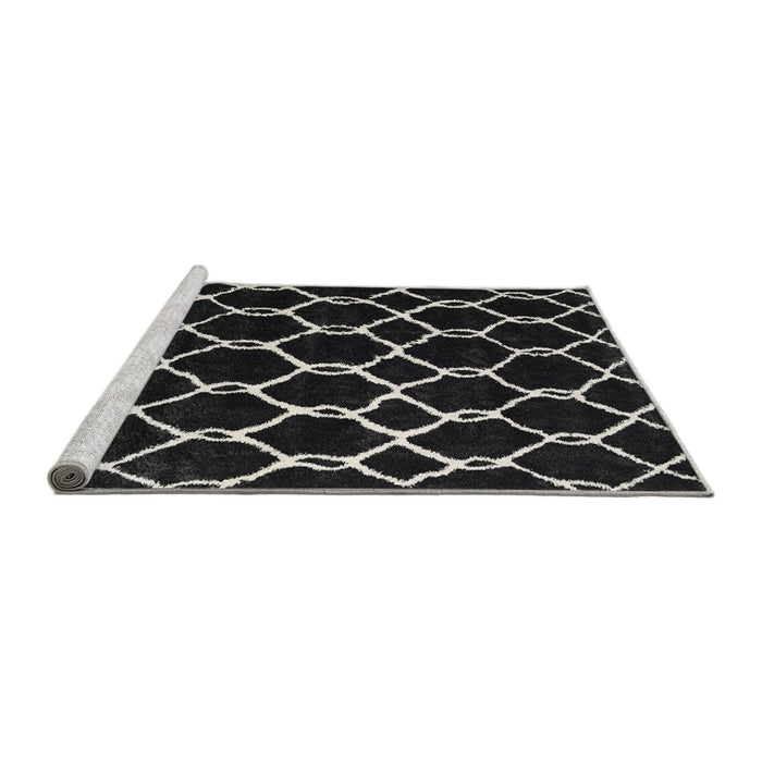 Serging Thickness of Machine Washable Contemporary Cloudy Gray Rug, wshcon2995