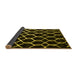 Sideview of Trellis Yellow Modern Rug, con2995yw