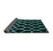 Sideview of Trellis Turquoise Modern Rug, con2995turq