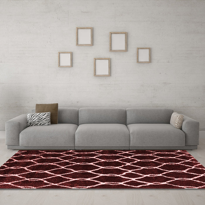 Modern Red Washable Rugs