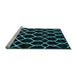 Sideview of Machine Washable Trellis Light Blue Modern Rug, wshcon2995lblu