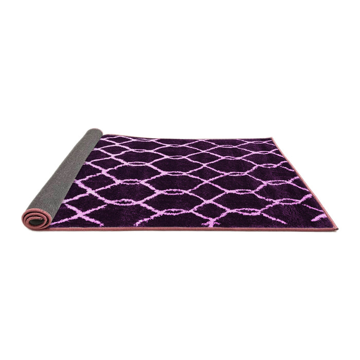 Sideview of Trellis Pink Modern Rug, con2995pnk