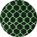 Round Trellis Emerald Green Modern Rug, con2995emgrn