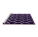 Sideview of Machine Washable Trellis Purple Modern Area Rugs, wshcon2995pur