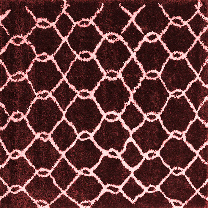 Machine Washable Trellis Red Modern Rug, wshcon2995red