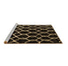 Sideview of Machine Washable Trellis Brown Modern Rug, wshcon2995brn