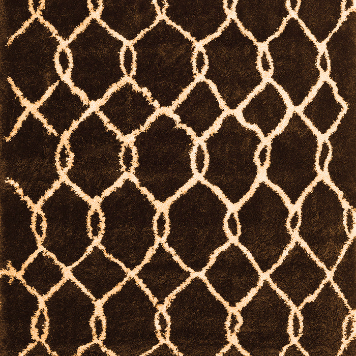 Serging Thickness of Machine Washable Trellis Orange Modern Area Rugs, wshcon2995org