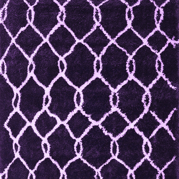 Machine Washable Trellis Purple Modern Area Rugs, wshcon2995pur