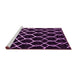 Sideview of Machine Washable Trellis Pink Modern Rug, wshcon2995pnk