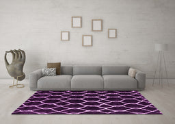 Machine Washable Trellis Pink Modern Rug in a Living Room, wshcon2995pnk