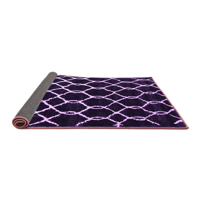 Sideview of Trellis Purple Modern Rug, con2995pur