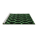 Sideview of Machine Washable Trellis Emerald Green Modern Area Rugs, wshcon2995emgrn