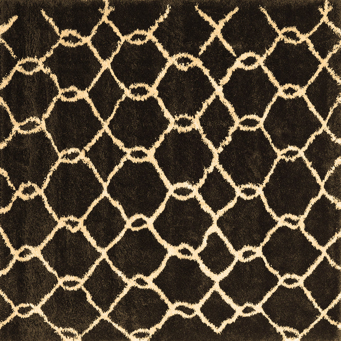 Square Trellis Brown Modern Rug, con2995brn