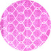 Round Trellis Pink Modern Rug, con2996pnk