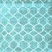 Square Machine Washable Trellis Light Blue Modern Rug, wshcon2996lblu