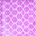 Square Machine Washable Trellis Purple Modern Area Rugs, wshcon2996pur