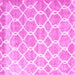 Square Machine Washable Trellis Pink Modern Rug, wshcon2996pnk