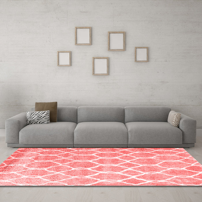 Modern Red Washable Rugs
