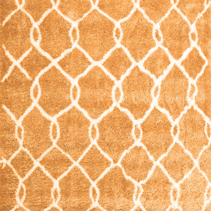 Serging Thickness of Machine Washable Trellis Orange Modern Area Rugs, wshcon2996org