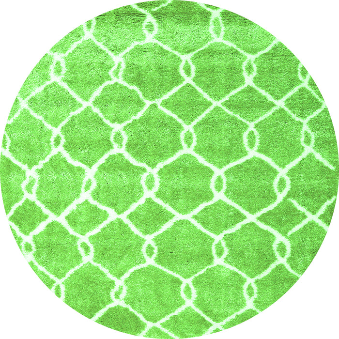 Machine Washable Trellis Green Modern Area Rugs, wshcon2996grn