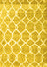 Machine Washable Trellis Yellow Modern Rug, wshcon2996yw