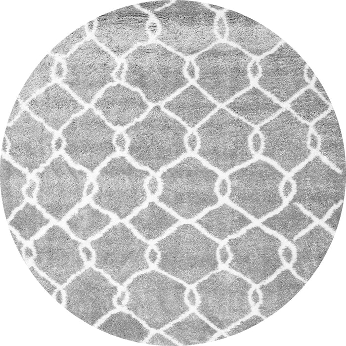 Machine Washable Trellis Gray Modern Rug, wshcon2996gry