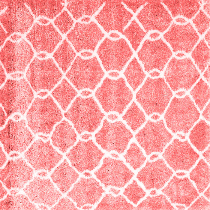 Machine Washable Trellis Red Modern Rug, wshcon2996red