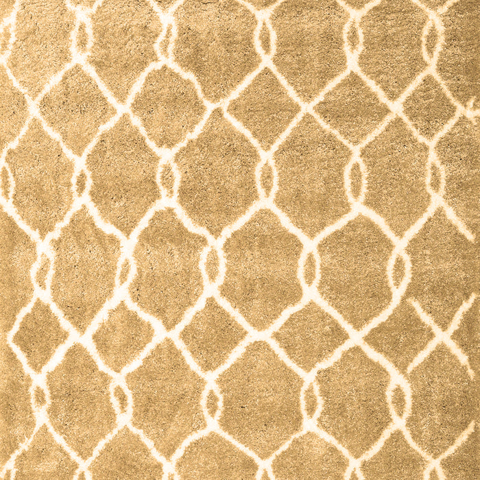 Machine Washable Trellis Brown Modern Rug, wshcon2996brn