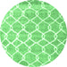 Round Trellis Emerald Green Modern Rug, con2996emgrn