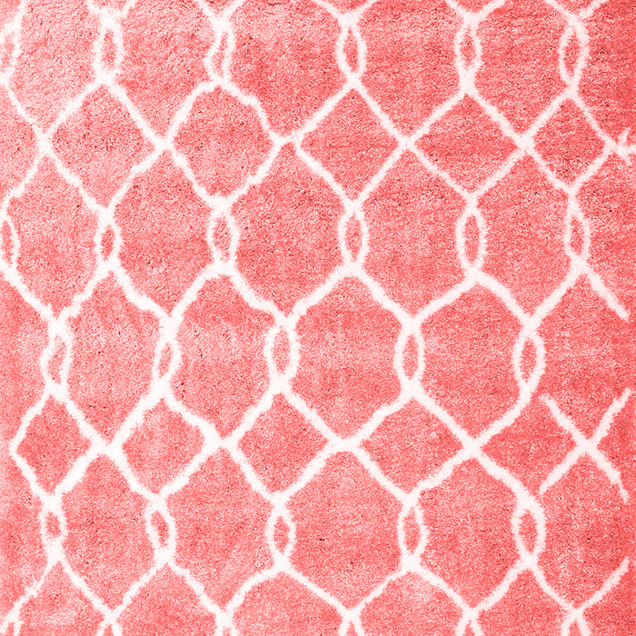 Trellis Red Modern Area Rugs