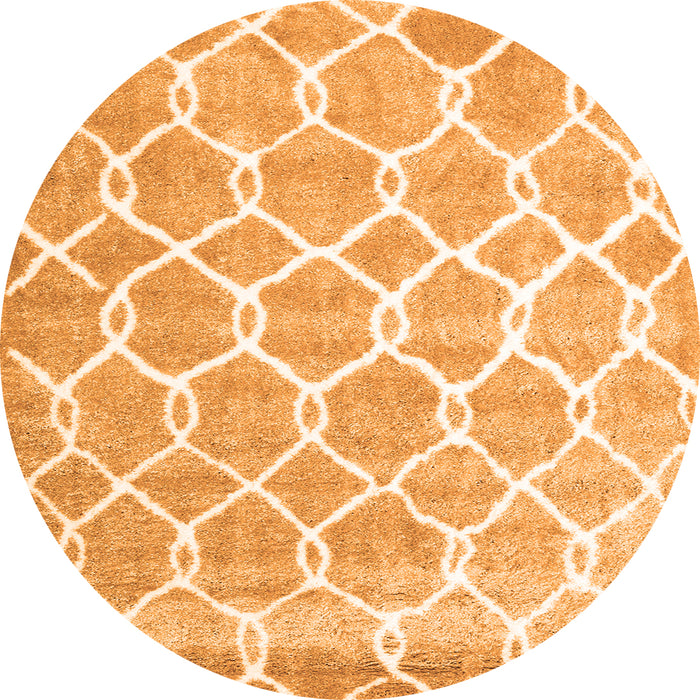 Square Trellis Orange Modern Rug, con2996org
