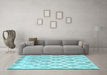 Machine Washable Trellis Light Blue Modern Rug in a Living Room, wshcon2996lblu