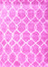 Machine Washable Trellis Pink Modern Rug, wshcon2996pnk