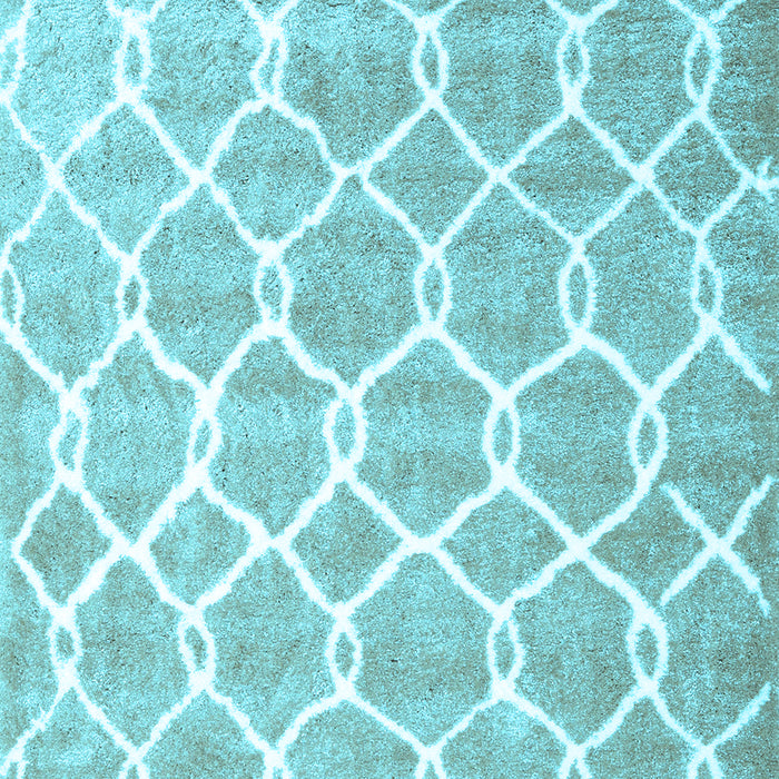 Machine Washable Trellis Light Blue Modern Rug, wshcon2996lblu