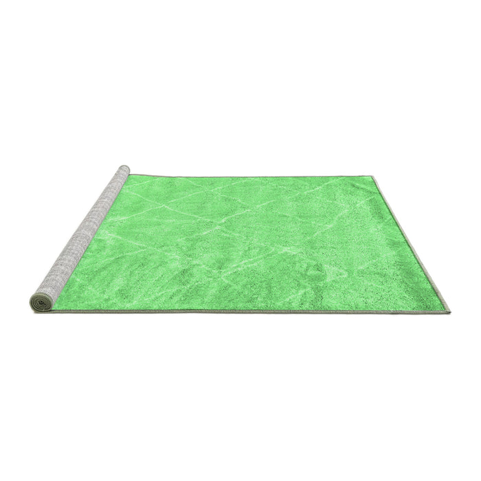 Sideview of Machine Washable Trellis Emerald Green Modern Area Rugs, wshcon2997emgrn