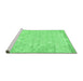 Sideview of Machine Washable Trellis Emerald Green Modern Area Rugs, wshcon2997emgrn