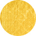 Round Trellis Yellow Modern Rug, con2997yw