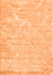 Serging Thickness of Machine Washable Trellis Orange Modern Area Rugs, wshcon2997org